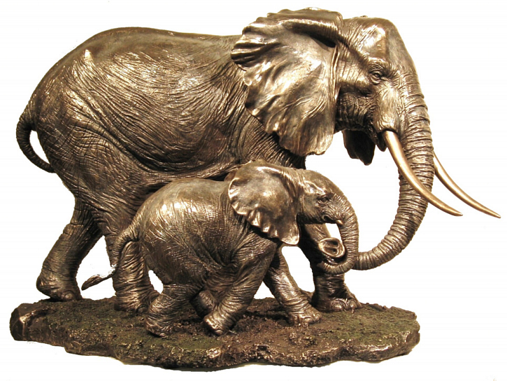 Bronze Elephant Tembo African Crafts
