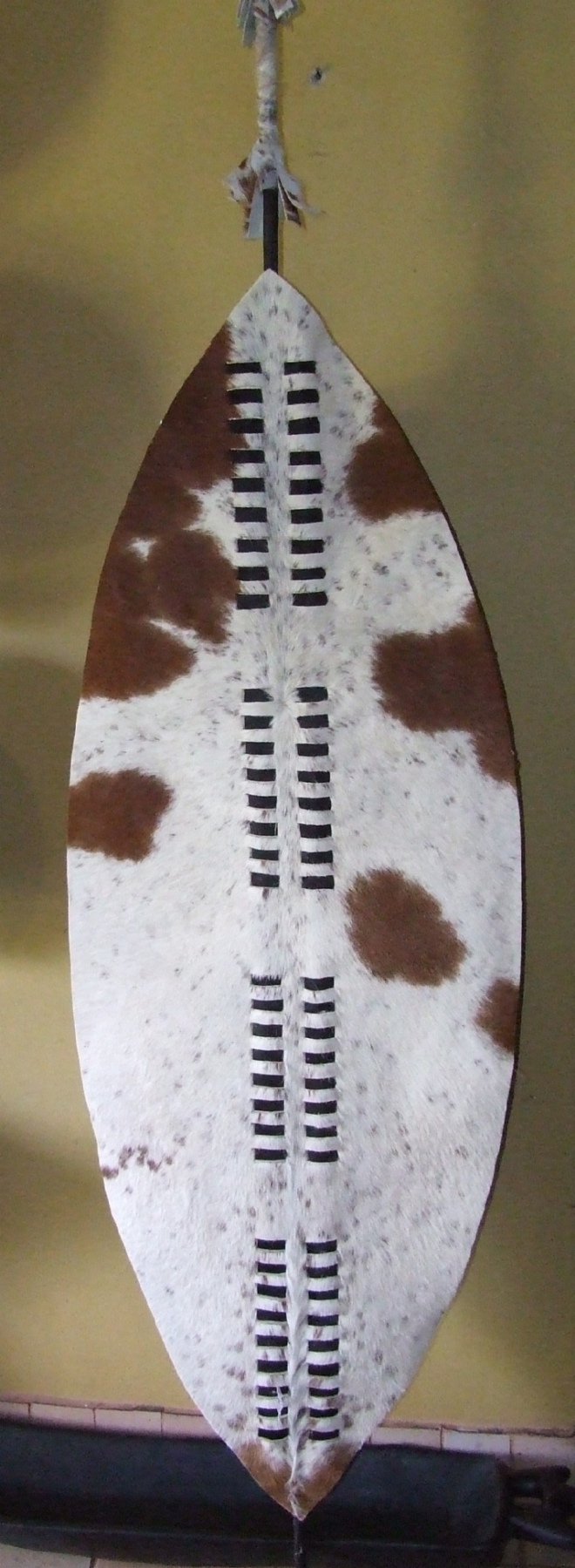 Zulu War Shield in Dlondlo (Poisonous Snakes) Regiment