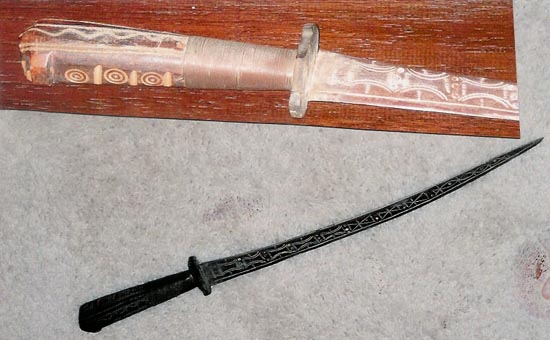 Zulu Witch Doctor (Sangoma) beaded Iwisa (club)