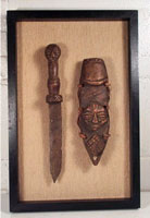 tchokwe tribal knife and sheath
